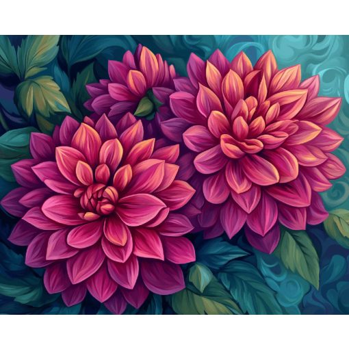 Dália - Számfestő készlet kereten 40x50