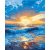 Tengerparti alkonyat - Számfestő készlet kereten 40x50