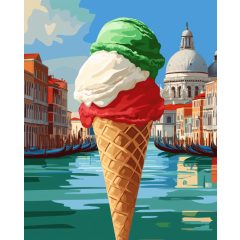 Olasz ízek - Számfestő készlet kereten 40x50