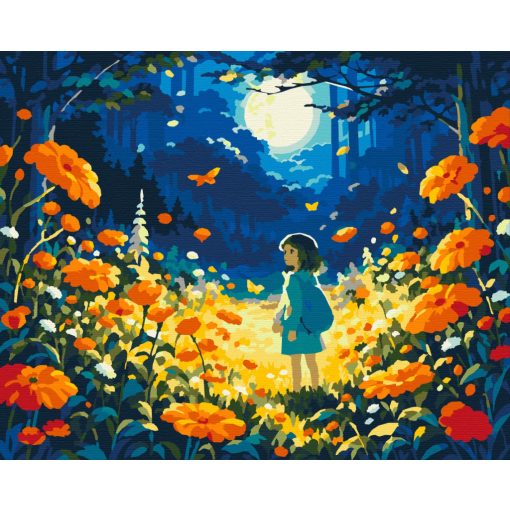 Alkonyvirágzás - Számfestő készlet kereten 40x50