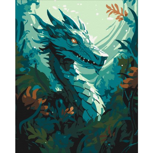 Víz alatti őrség - Számfestő készlet kereten 40x50