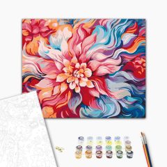 Virágzás - Számfestő készlet kereten 40x50