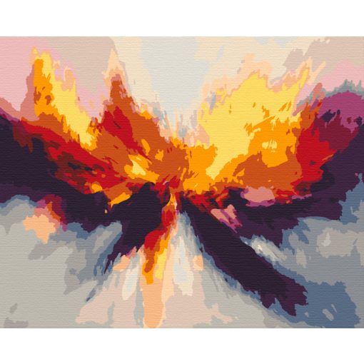 Absztrakt pillangó - Számfestő készlet kereten 40x50