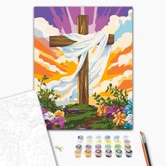 Virágzó hit - Számfestő készlet kereten 40x50