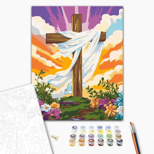 Virágzó hit - Számfestő készlet kereten 40x50