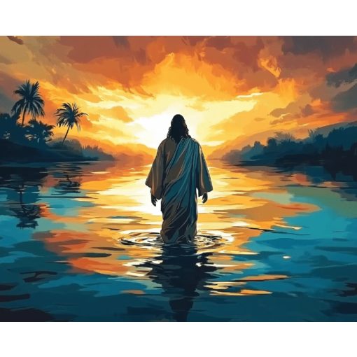 Lépések a fénybe - Számfestő készlet kereten 40x50