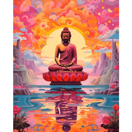 Buddha álma - Számfestő készlet kereten 40x50