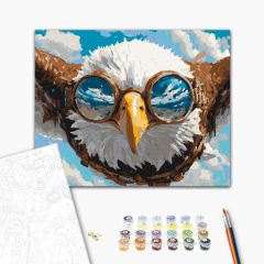 Sas repülés - Számfestő készlet kereten 40x50