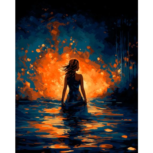 A tó titka - Számfestő készlet kereten 40x50