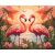 Flamingo szerelem - Számfestő készlet kereten 40x50