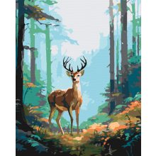 Erdőőrség - Számfestő készlet kereten 40x50