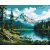 Hegyi tó csendje - Számfestő készlet kereten 40x50