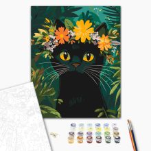 Tavaszi cica - Számfestő készlet kereten 40x50