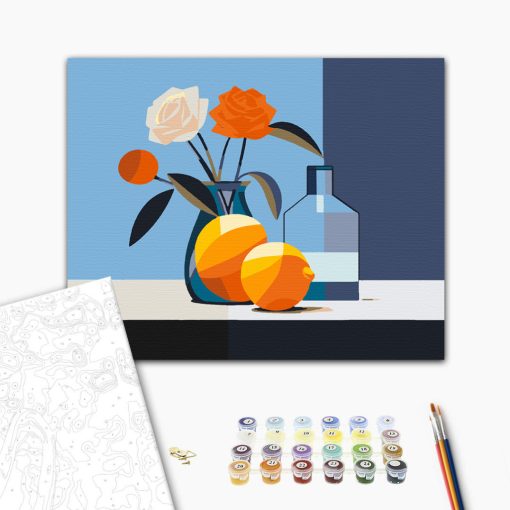 Minimalista csendélet - Számfestő készlet kereten 40x50