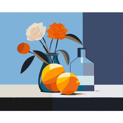Minimalista csendélet - Számfestő készlet kereten 40x50