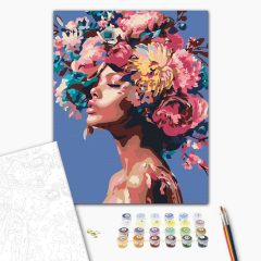 Virágba borulva - Számfestő készlet kereten 40x50