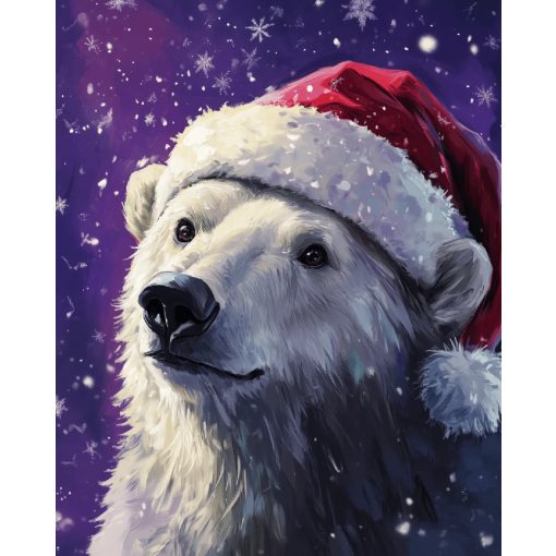 Jegesmedve álmok - Számfestő készlet kereten 40x50