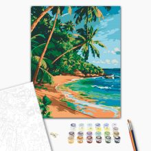 Napos trópusi sziget - Számfestő készlet kereten 40x50