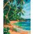 Napos trópusi sziget - Számfestő készlet kereten 40x50