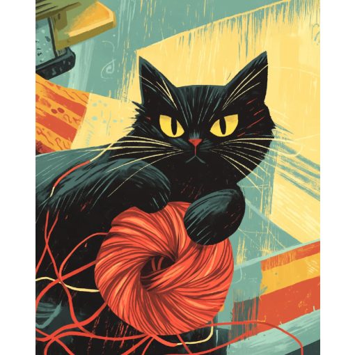 Fonalvadász - Számfestő készlet kereten 40x50