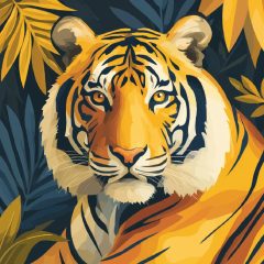 Csodálatos tigris - Számfestő készlet kereten 40x40