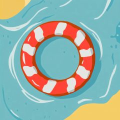 Úszógumi - Számfestő készlet kereten 40x40