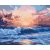  Hullámok a naplementében - Számfestő készlet kereten 40x50