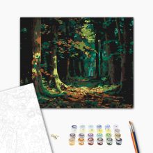 Sötét erdő - Számfestő készlet kereten 40x50