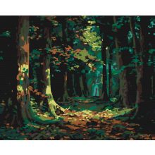 Sötét erdő - Számfestő készlet kereten 40x50
