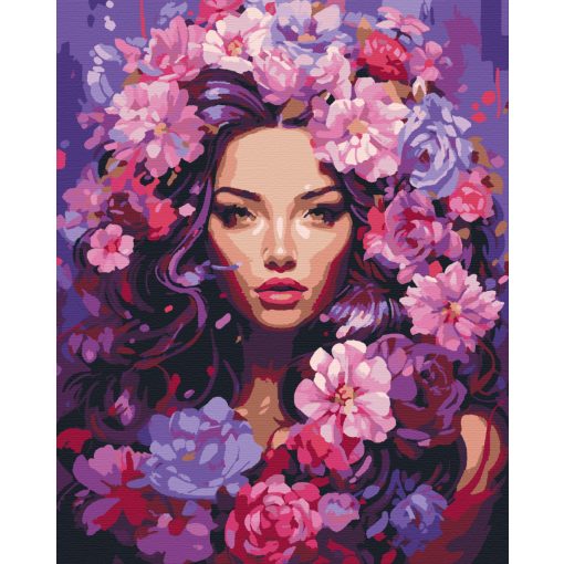 Virág szimfónia - Számfestő készlet kereten 40x50
