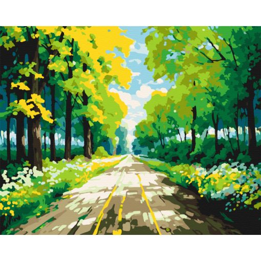 A nyugalom ösvénye - Számfestő készlet kereten 40x50