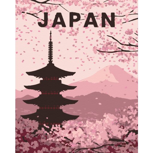 Japán - Számfestő készlet kereten 40x50