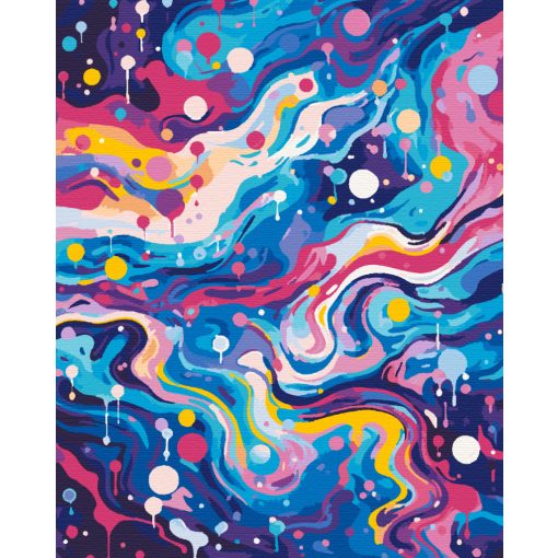 Kozmikus tánc - Számfestő készlet kereten 40x50