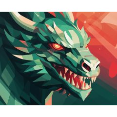 Tüzes tekintet - Számfestő készlet kereten 40x50