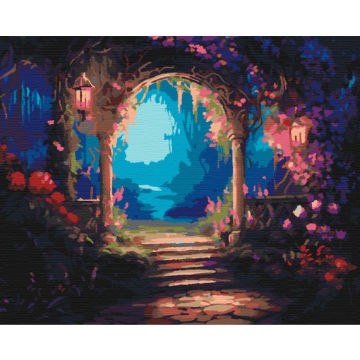 Elvarázsolt átjáró - Számfestő készlet kereten 40x50