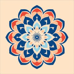 Mandala 3 - Számfestő készlet kereten 40x40