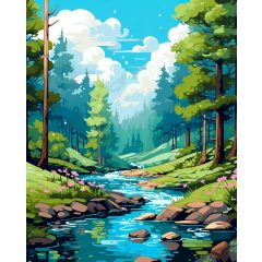 Patak - Számfestő készlet kereten 40x50