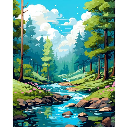 Patak - Számfestő készlet kereten 40x50