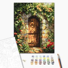 Borostyán kapu - Számfestő készlet kereten 40x50