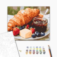 Párizsi reggeli - Számfestő készlet kereten 40x50