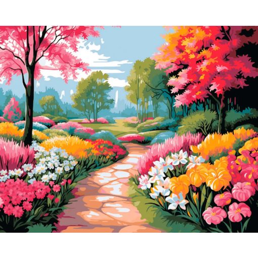 Tavaszi út - Számfestő készlet kereten 40x50