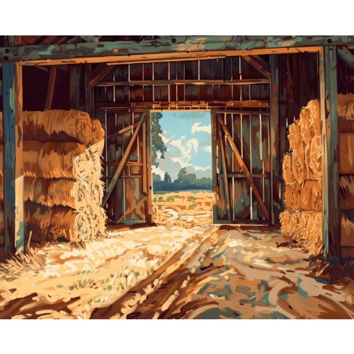 Pajta - Számfestő készlet kereten 40x50