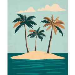 Apró sziget - Számfestő készlet kereten 40x50