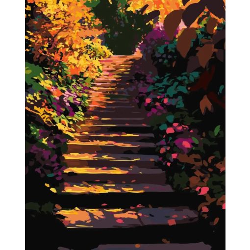 Őszi lépések - Számfestő készlet kereten 40x50
