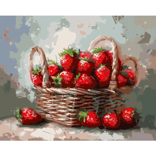 Eperkosár - Számfestő készlet kereten 40x50