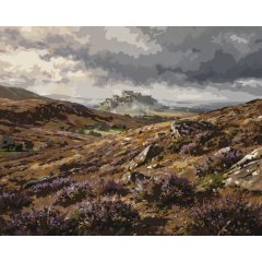 Kastély a dombon - Számfestő készlet kereten 40x50