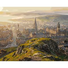 Kilátás a városra - Számfestő készlet kereten 40x50