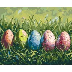 Húsvéti paletta - Számfestő készlet kereten 40x50