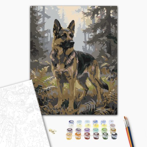 Erdőőr - Számfestő készlet kereten 40x50