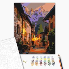 Arany hegyi falu - Számfestő készlet kereten 40x50